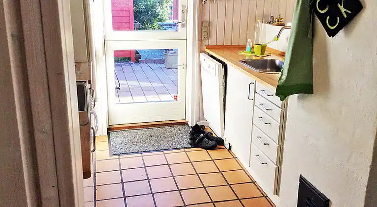 Ferienhaus nur 300 Meter vom Wasser entfernt.