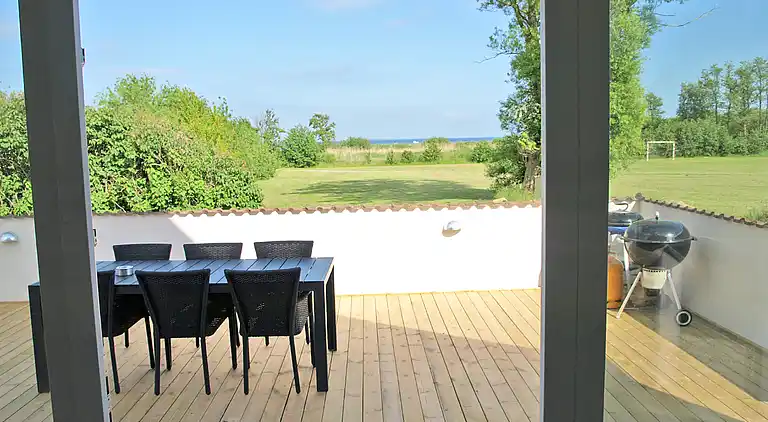 Schönes Ferienhaus für 12 Personen mit Meerblick.