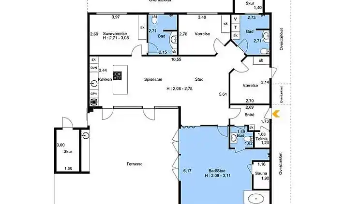 Luxuriöses Sommerhausmit Meerblick