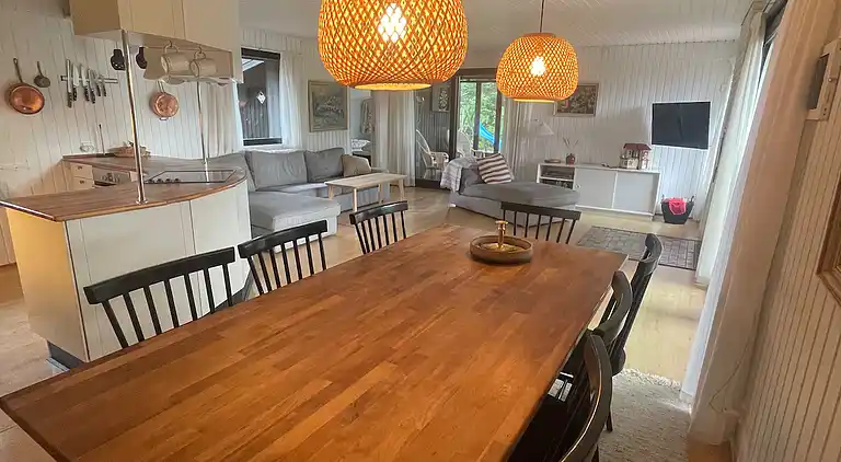 Sommerhus til 2 familier ved vand og boldbaner