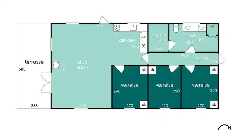 Charmantes Blockhaus mit Sauna nahe Strand