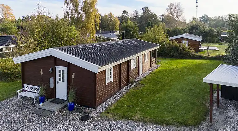 Charmantes Blockhaus mit Sauna nahe Strand
