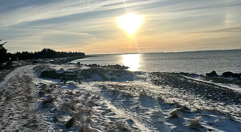Ruhe, Natur, Schutz und Blick über den Fjord