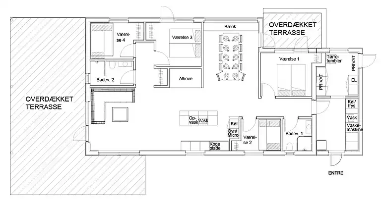 Rummeligt sommerhus på Bogø