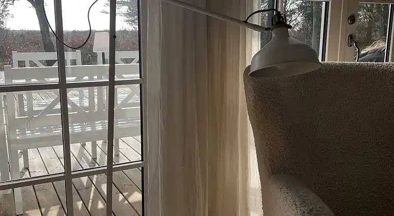 Ruhe, Natur, Schutz und Blick über den Fjord