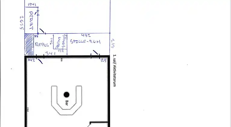 750 m2 landidyl⎮Gildesal⎮Aktivitetsrum⎮Minigolf