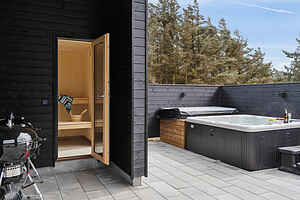 Pool house near Hvide Sande for 14