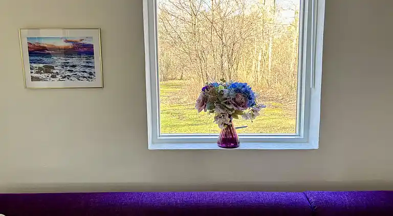 Lyst feriehus i grønne omgivelser nær vandet