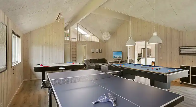 Ferienhaus mit Pool, Sauna & Freizeitraum