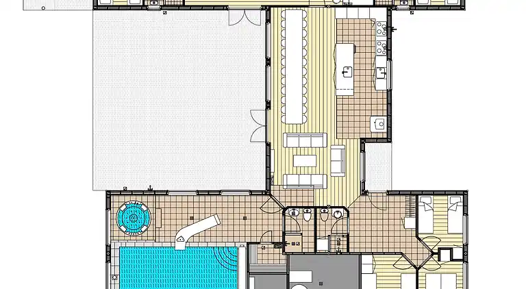 Großes Ferienhaus mit Pool, Spa & Spielraum