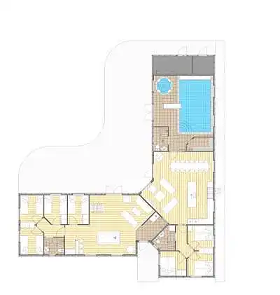 Poolhaus am Strand von Sydals mit Spa & Spiel