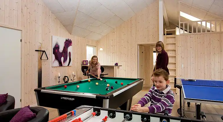 Ferienhaus mit Pool, Sauna & Spielraum