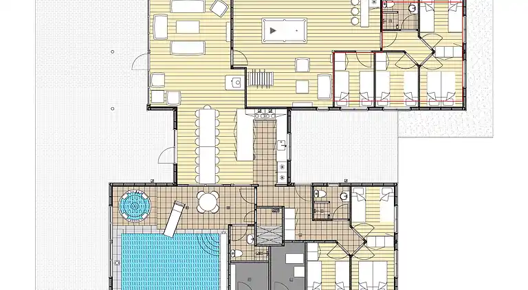 Maison avec parc aquatique, spa & salle de jeux