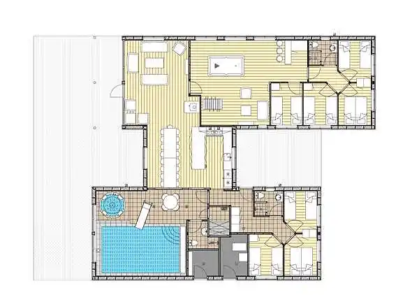 Ferienhaus mit Pool, Spa und Spielraum