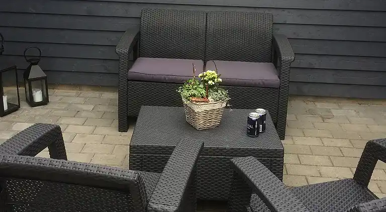 Wellnesshaus am Skåstrup Strand mit Pool