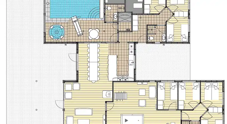 Wellnesshaus am Skåstrup Strand mit Pool