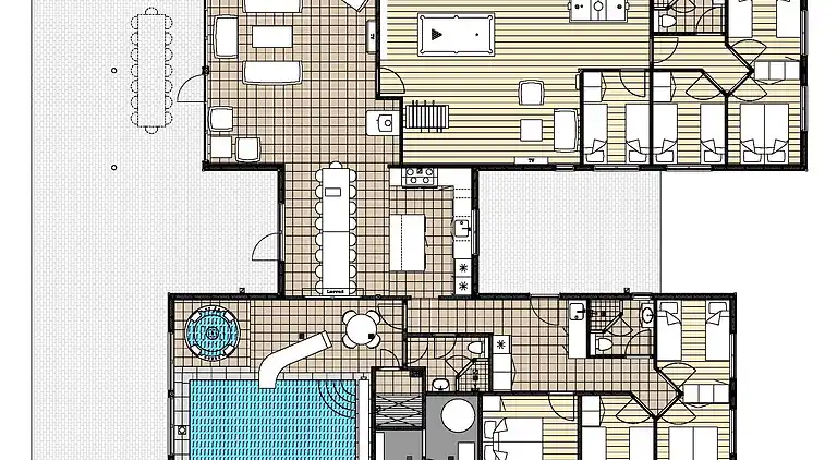 Familienfreundliches Poolhaus bei Asserbo