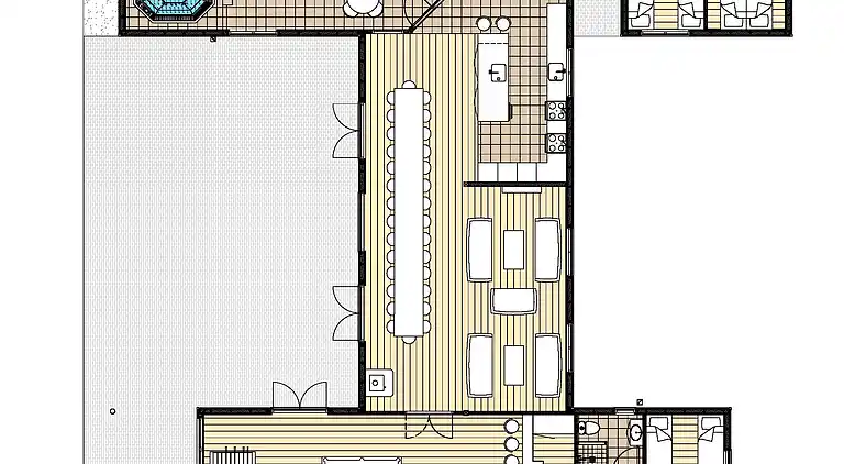 Ferienhaus mit Indoor-Wasserpark für 30