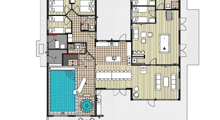 Großes Ferienhaus am Strand - für 20 Pers.