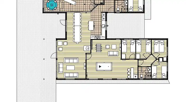 Ferienhaus in Mommark für 18 mit Pool