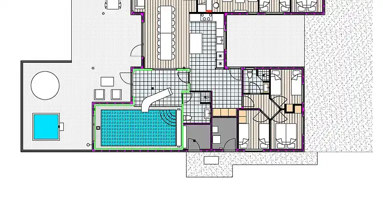 Geräumiges Ferienhaus: Pool, Spa & Spielraum