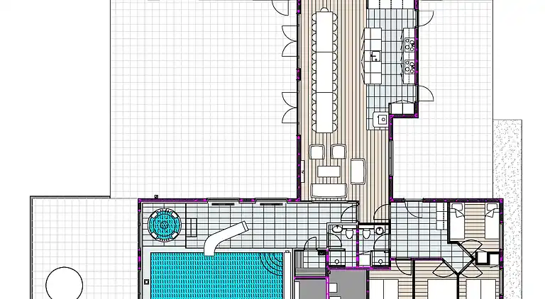 Großes Ferienhaus für 26 mit Pool & Spa